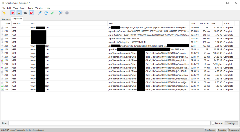 record traffic between backend and mobile app using charles
remote debugging mobile app
